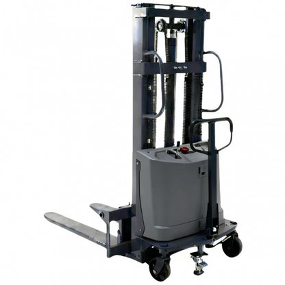 Fully or semi-electric forklifts, 2-ton, with battery, small hydraulic lifting stacker, elevated forklift, handling and loading/unloading vehicle