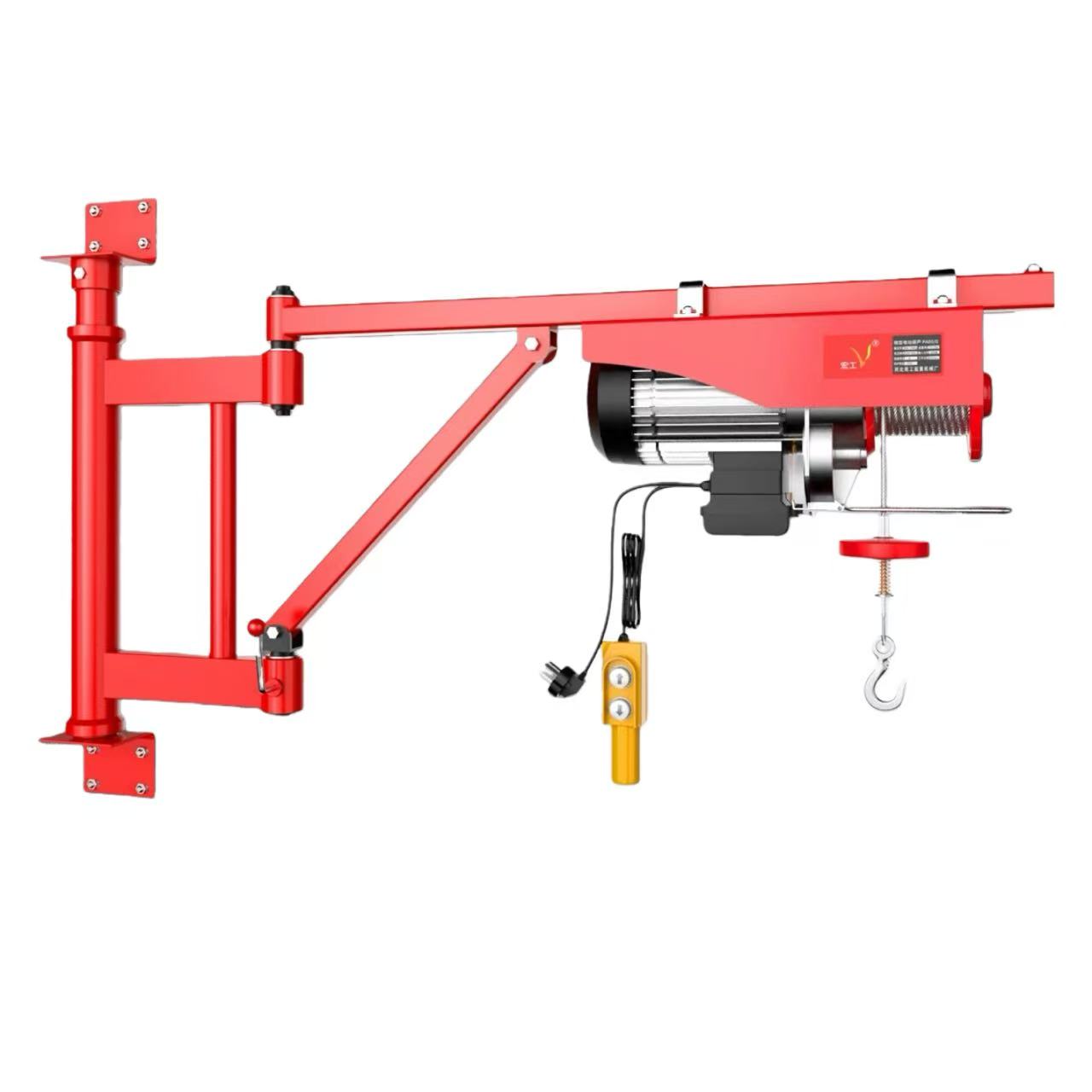 Window Wall-Mounted Mini Hoist Foldable Swivel Arm manual wall mini hoist Thick Bracket Rotatable Folding Crane for Home Lift manual wall mini hoist