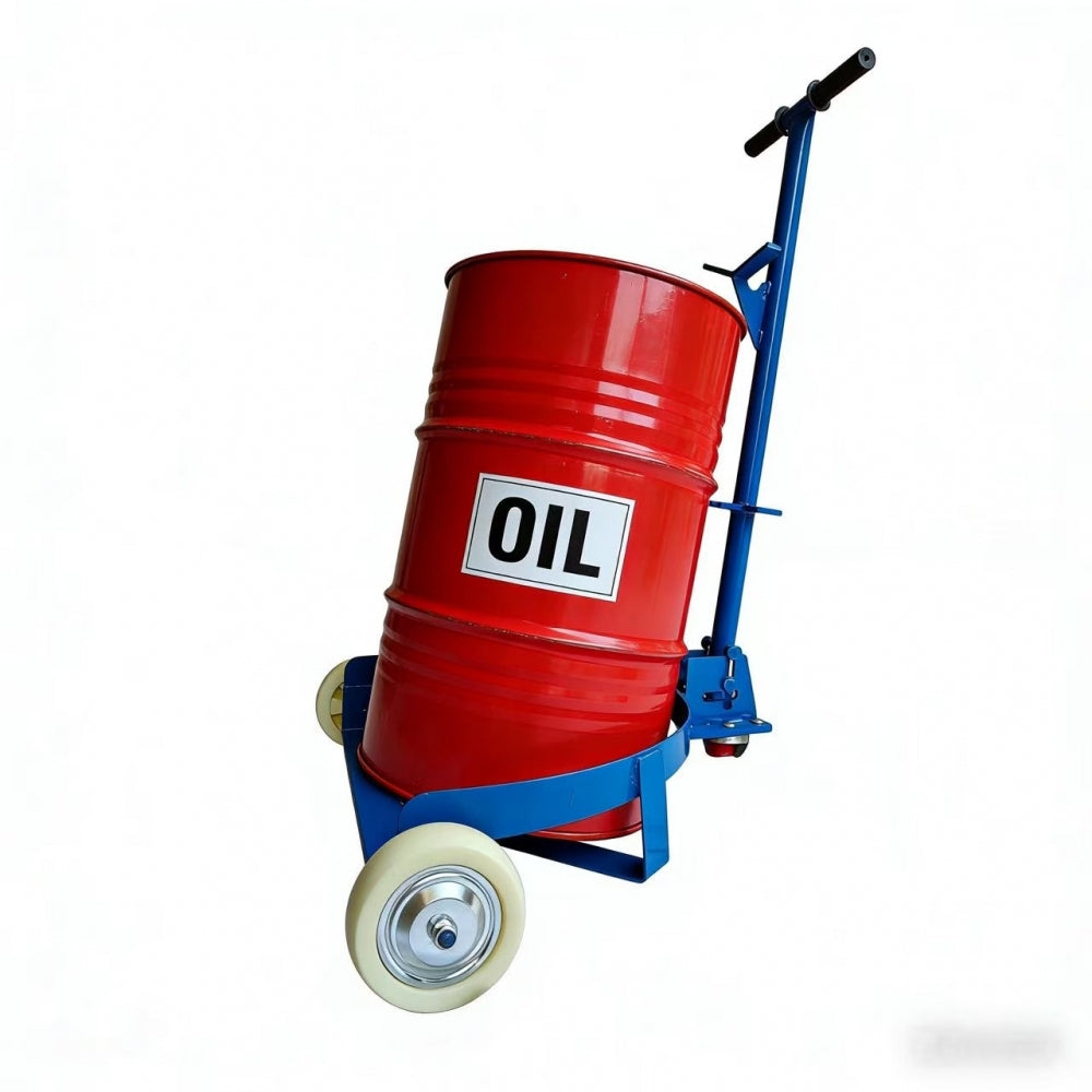 Manual hydraulic oil drum cart, jawed eagle-mouth round drum handcart, iron drum plastic forklift loading and unloading vehicle